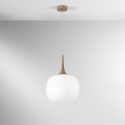 Lámpara colgante moderna con luz de vidrio opalino blanco Jaipur Promoción