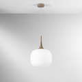 Lámpara colgante moderna con luz de vidrio opalino blanco Jaipur Promoción