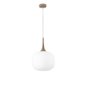 Lámpara colgante moderna con luz de vidrio opalino blanco Jaipur Venta