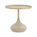 Mesa de centro redonda de diseño beige Vaskh Promoción