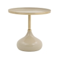 Mesa de centro redonda de diseño beige Vaskh Promoción