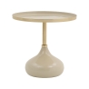 Mesa de centro redonda de diseño beige Vaskh Promoción