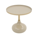 Mesa de centro redonda de diseño beige Vaskh Venta