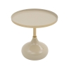 Mesa de centro redonda de diseño beige Vaskh Venta
