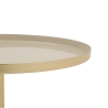 Mesa de centro redonda de diseño beige Vaskh Oferta