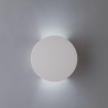 Aplique de pared moderno redondo de yeso blanco pintable Leiron Oferta