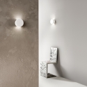 Aplique de pared moderno redondo de yeso blanco pintable Leiron Venta