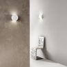 Aplique de pared moderno redondo de yeso blanco pintable Leiron Venta