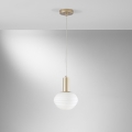 Lámpara colgante moderna dorada con luz esférica blanca Ripple Promoción