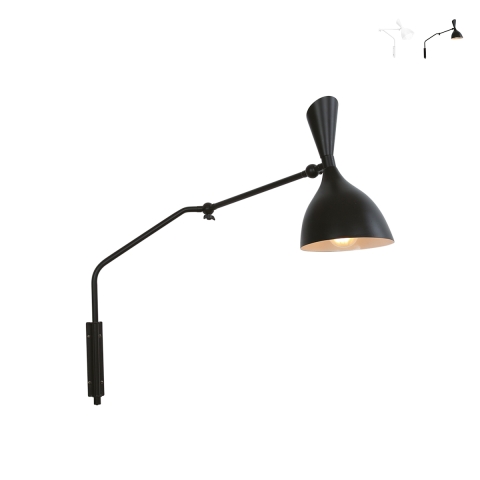 Aplique de metal con pantalla orientable estilo industrial Morgan Promoción