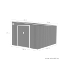 Casita de jardín de metal para herramientas 279x321x203cm Maratea Elección