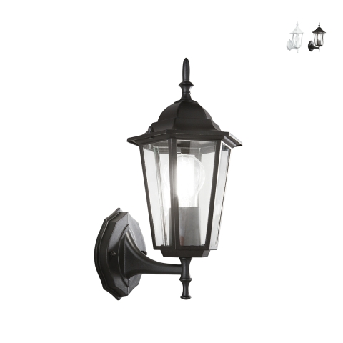 Aplique farol exterior de aluminio con difusor de vidrio Milano Promoción