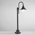 Farol de jardín exterior en aluminio negro h130 cm Pavia Promoción
