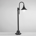 Farol de jardín exterior en aluminio negro h130 cm Pavia Promoción