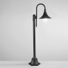 Farol de jardín exterior en aluminio negro h130 cm Pavia Promoción