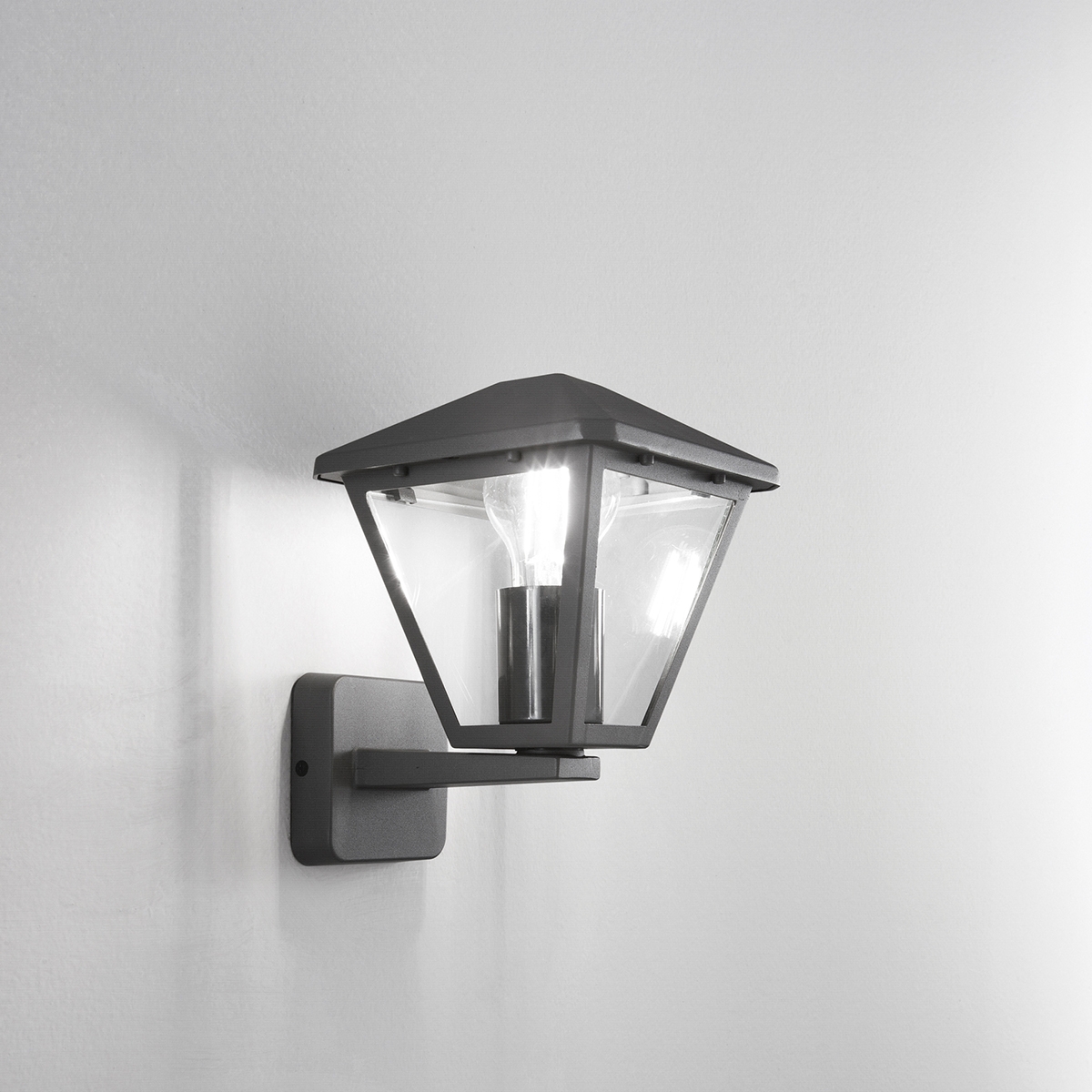 Aplique farol de jardín en aluminio con vidrio Prisma Promoción