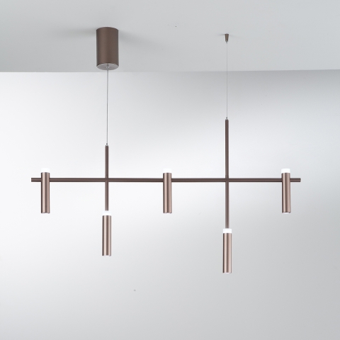 Lámpara colgante de metal diseño moderno 5 luces LED Candle Promoción