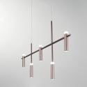 Lámpara colgante de metal diseño moderno 5 luces LED Candle Rebajas