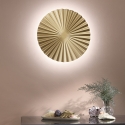 Aplique LED redondo de metal plisado estilo vintage Anadara Venta