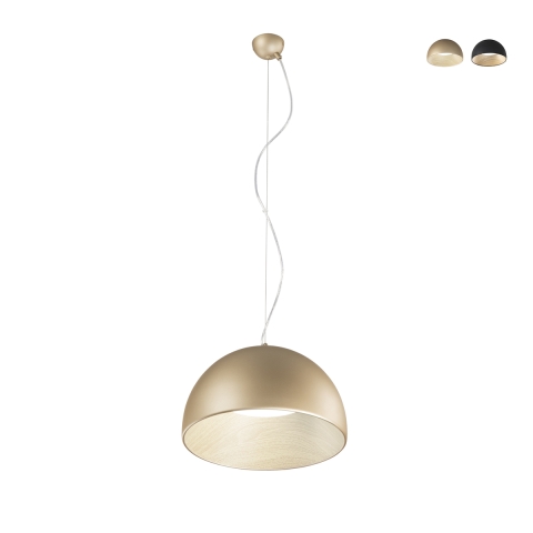 Lámpara colgante redonda de metal con luz LED regulable Coco Promoción