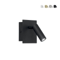 Aplique de pared de metal con luz LED orientable Dickens Promoción