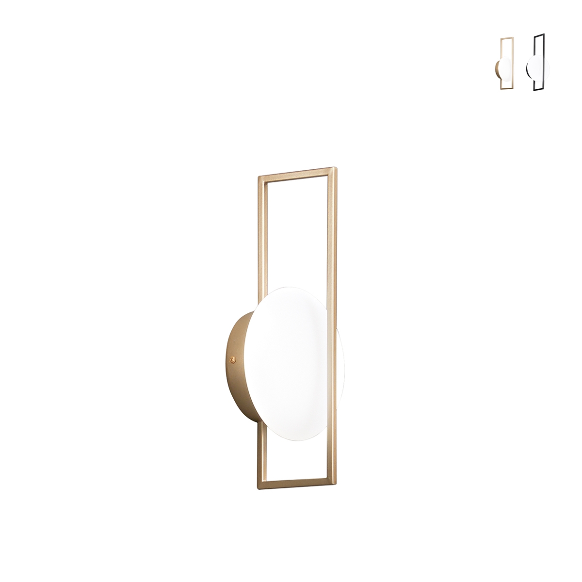 Aplique de metal de diseño moderno con difusor redondo luz LED Fobos Promoción