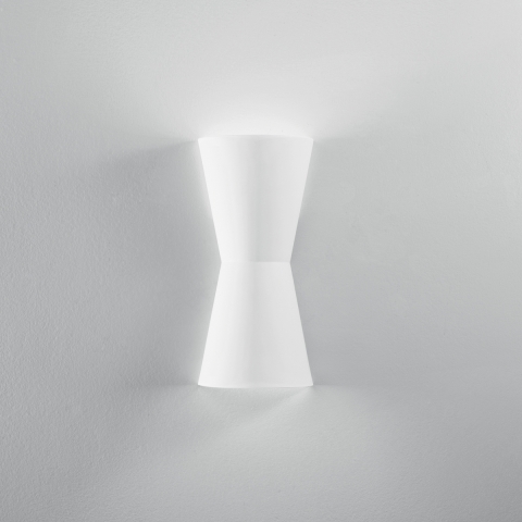 Aplique de pared moderna de yeso blanco pintable Clepsydra Promoción