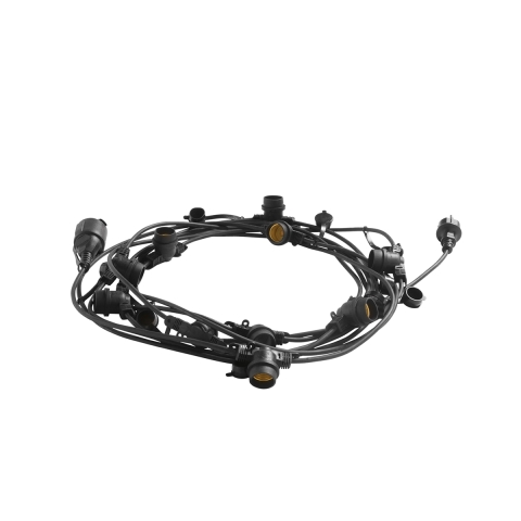 Cadena lumínica negra para exterior con 10 luces E27 PicNic Promoción