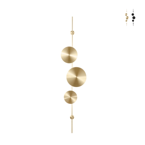 Aplique moderno de pared luz LED 3 aros en aluminio Idol Promoción