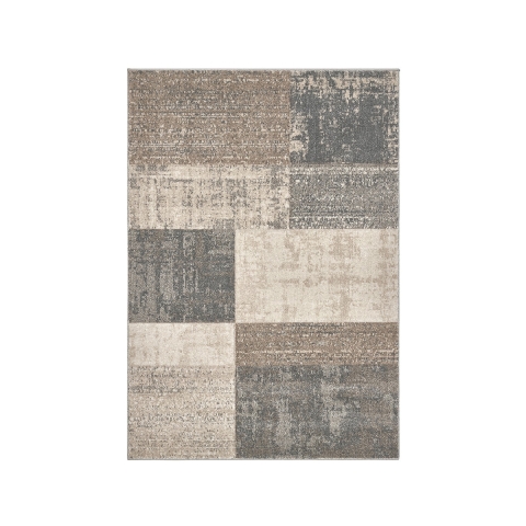 Alfombra de diseño gris y beige para salón Funny Promoción