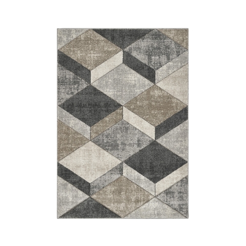 Alfombra moderna para salón gris y beige Funny Promoción