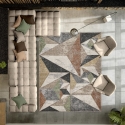 Alfombra moderna gris y beige para salón Funny Venta