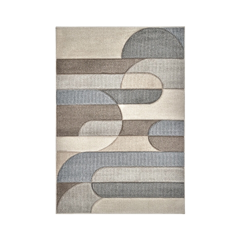 Alfombra moderna de diseño en gris y beige Funny Promoción