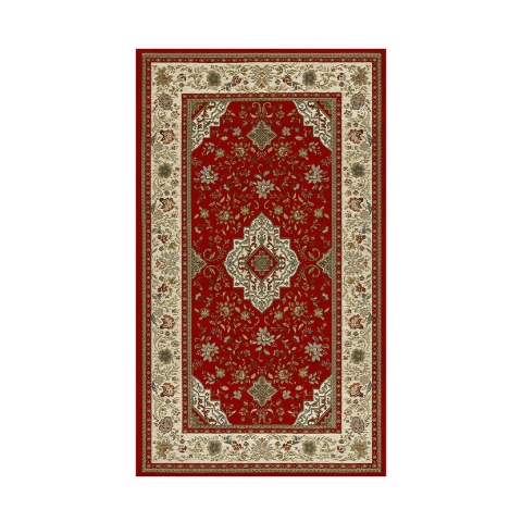 Alfombra oriental tipo persa roja Tabriz Promoción