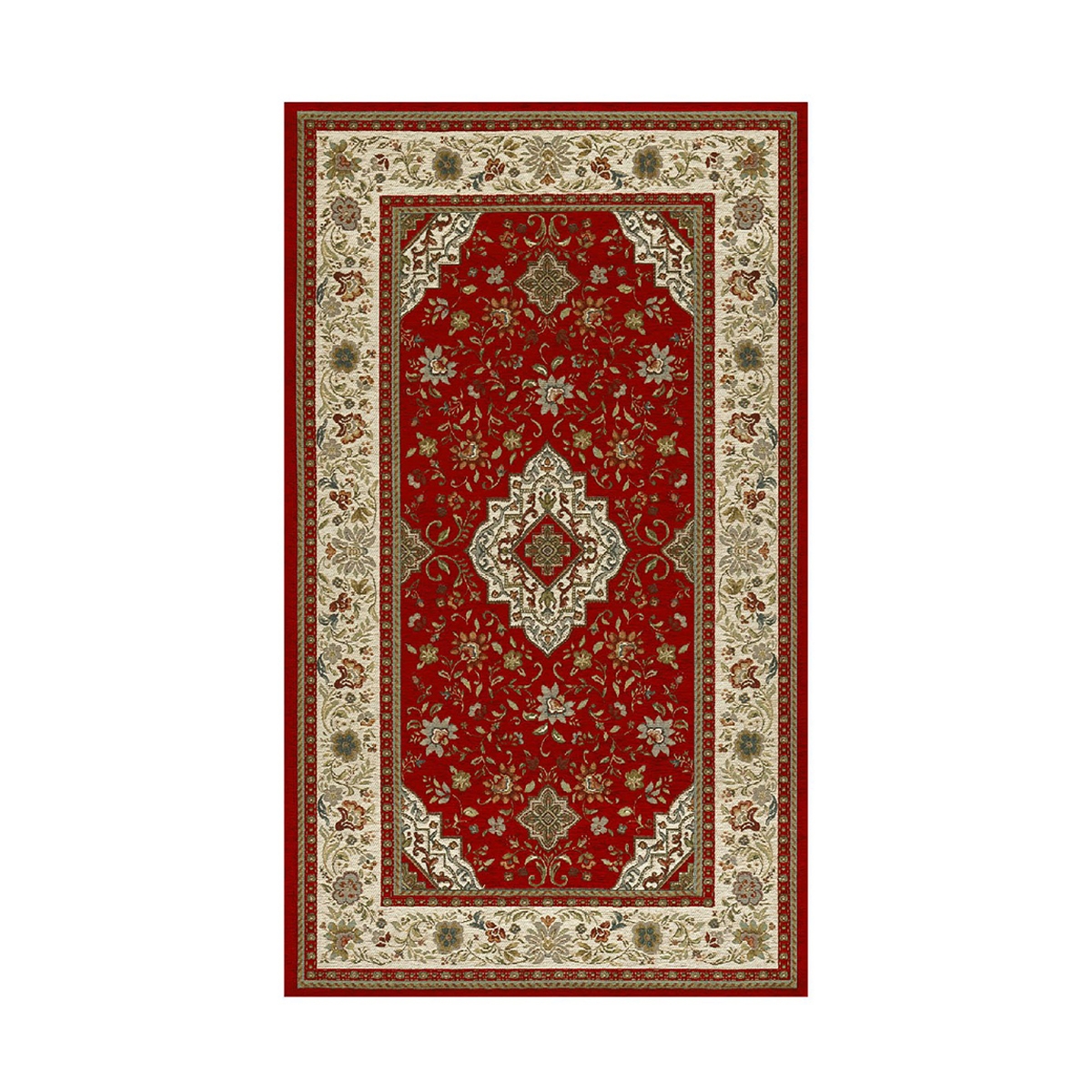 Alfombra oriental tipo persa roja Tabriz Promoción