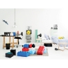 Contenedor cuadrado apilable LEGO Brick 4 botones 