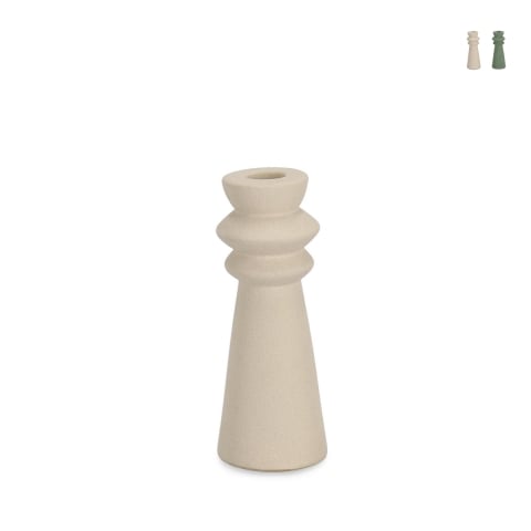 Portavelas de diseño moderno porcelana arenada 5x16 Freyr Promoción