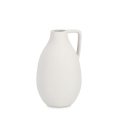 Maceta moderna de porcelana blanco arenado Ø14x24cm Freyr Promoción