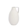 Maceta moderna de porcelana blanco arenado Ø14x24cm Freyr Promoción