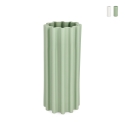 Jarrón alto para plantas y flores cilíndrico interior exterior en gres Holaf Promoción