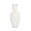 Maceta decorativa para plantas y flores de interior en cerámica blanca Striped Promoción