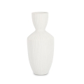 Maceta decorativa para plantas y flores de interior en cerámica blanca Striped Promoción