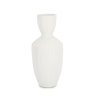 Maceta decorativa para plantas y flores de interior en cerámica blanca Striped Promoción