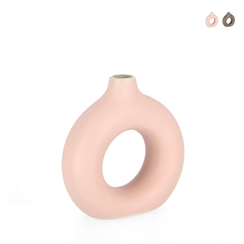 Maceta de diseño para plantas y flores de gres 18,5x6x19cm Odino Promoción