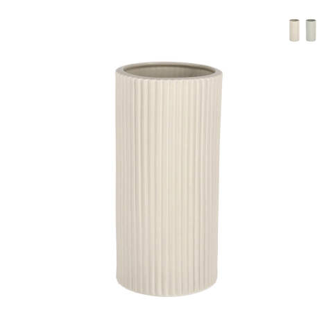 Maceta cilíndrica de porcelana para plantas de interior Ø12,5x26cm Vivy L Promoción
