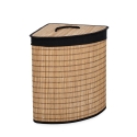 Cesto esquinero para ropa de bambú con forro negro 35x35x50 Sintia Venta