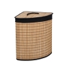 Cesto esquinero para ropa de bambú con forro negro 35x35x50 Sintia Venta