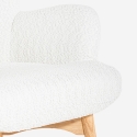 Sillón moderno estilo bergere en tejido bouclé blanco Wani Rebajas