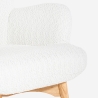 Sillón moderno estilo bergere en tejido bouclé blanco Wani Rebajas