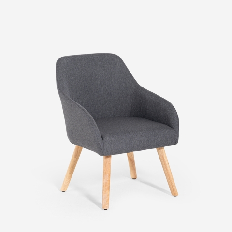 Silla estilo nórdico para cocina y comedor gris Yamori Promoción